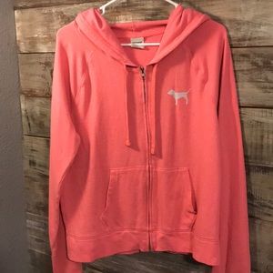 Hot pink zip up jacket